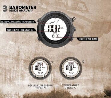 часы наручные электронные: Часы NORTH EDGE DESERT мужские водонепроницаемые Тип: Мужские — 5