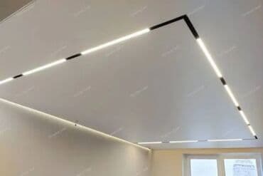 натяжные потол: Керме шыптар Жылтырак, Жылтырабаган, 3D потолоктор Кепилдиги, Акысыз консультация, Акысыз ченөө — 7