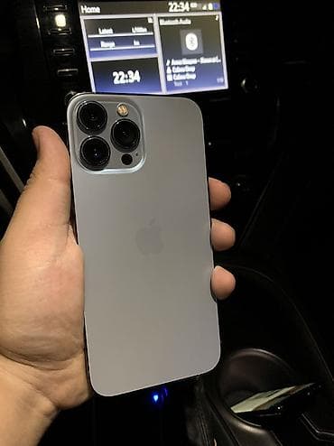 IPhone 13 Pro Max, Б/у, 256 ГБ, Sierra Blue, Защитное стекло, 78 %