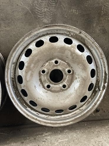4a fe: Железные Диски R 15 Volkswagen, 1 шт, отверстий - 5, Б/у — 1