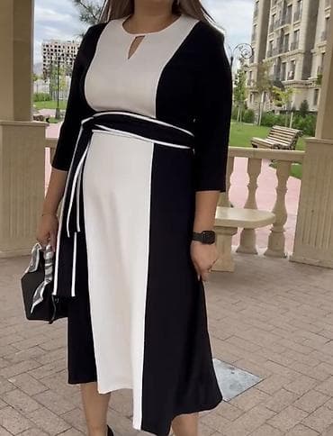 куплю бу одежды: Повседневное платье, Турция, Осень-весна, Трикотаж, Прямое, XL — 5