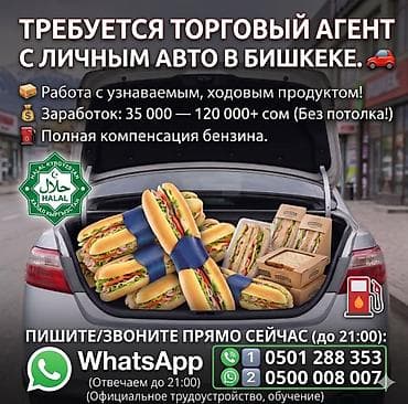 Требуется Торговый агент, График: Шестидневка, Менее года опыта, Официальное трудоустройство, Подработка