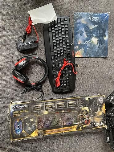 xbox 360 microsoft: Игровой комплект Defender TARGET MKP-350 Состав набора: - Проводная — 1