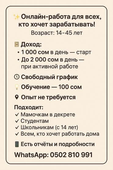 работа в интернете без вложений с ежедневной оплатой на карту: 🔥 онлайн-работа для тех, кто хочет зарабатывать сейчас 🔥 возраст — 1