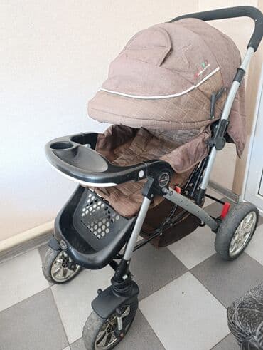 подножка для второго ребёнка: Коляска, цвет - Коричневый, Б/у — 8