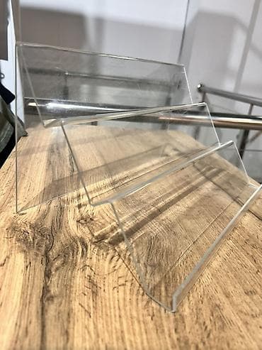 принадлежности для аквариума: Прозрачная акриловая подставка-органайзер с 3 ступенями. Подставка для — 1