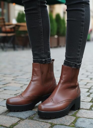 белорусская обувь для проблемных ног бишкек: Ботинки, 37.5, Б/у, цвет - Коричневый — 2