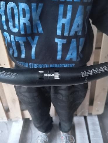 каска для велосипеда: Руль велосипедный IEREC (мерки на фото) - Тип: горный/трейл руль — 1