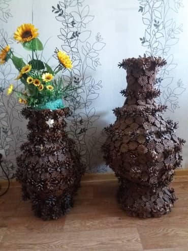 современные напольные вазы купить: Вазы из шишек. Большие — 2
