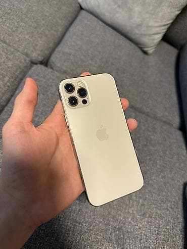 разбитый айфон: IPhone 12 Pro, Б/у, 128 ГБ, Золотой, 70 % — 1