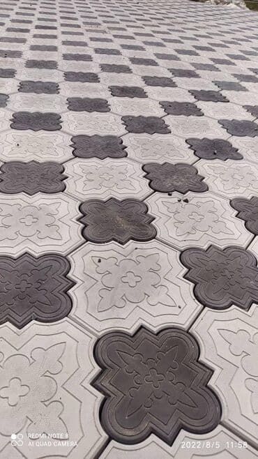 брусчатка бишкек цена: Брусчатка ромашка, цвет - Серый, Бетонная, Для двора, Литая, Новый — 10