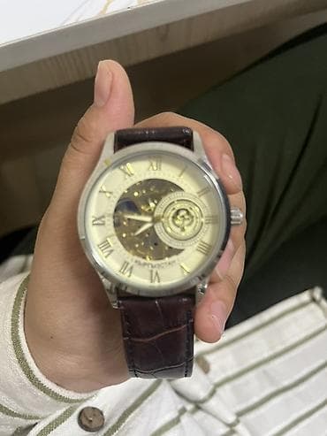 poco watch: Механические мужские часы с открытым циферблатом (скелетон) - — 3