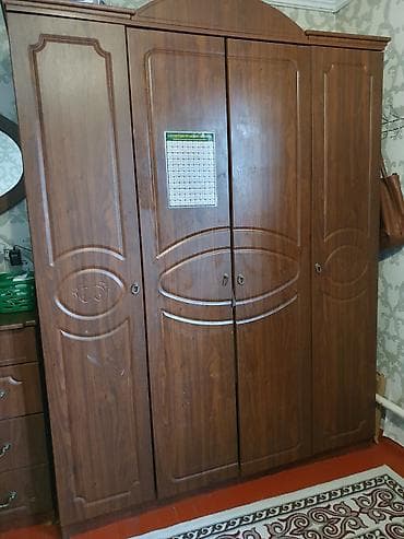 Спальные гарнитуры: Спальный гарнитур, Двуспальная кровать, ДСП, цвет - Коричневый — 3