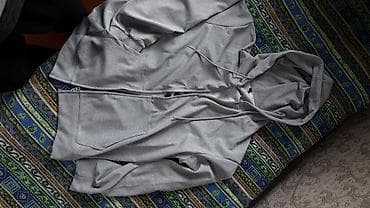 мужские кофты худи: Серая худи на молнии с капюшоном - Цвет: светло-серый меланж - Тип — 4