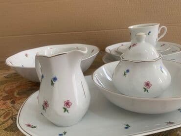 комплект посуды на 12 персон: Столово-чайный сервиз производство Польша, фарфор, на 12 персон: 12 — 2