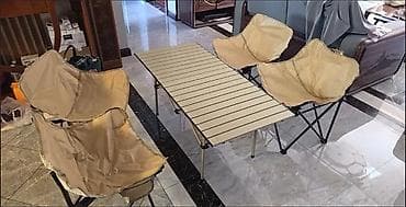 coffee table: Набор складной 120x55x60 мебели для кемпинга: длинный стол + 4 кресла — 2