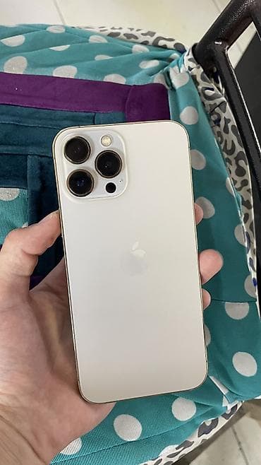 max 3: IPhone 13 Pro Max, Б/у, 256 ГБ, Золотой, Защитное стекло, Чехол, 80 % — 1