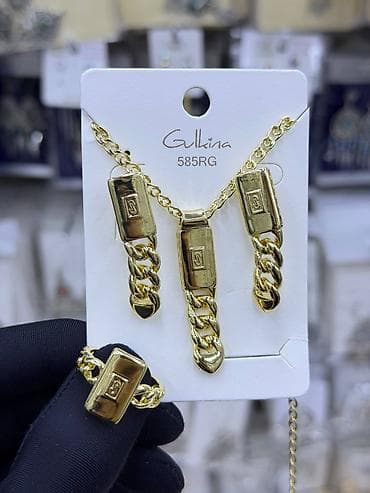 золото комплект: Ювелирные гарнитуры Gullina 585RG - Комплекты украшений в едином — 3
