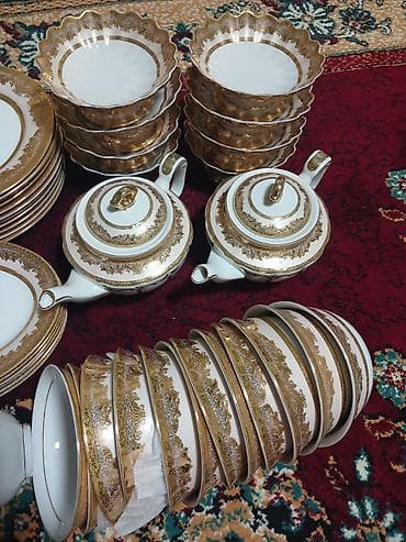 mf doom: Порцелановый столовый сервиз с золотым узором MH (Mirka), Fine — 2