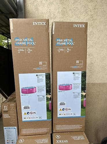 ролер: Каркасный бассейн Intex Pink Metal Frame Pool. Характеристики: - Тип — 3