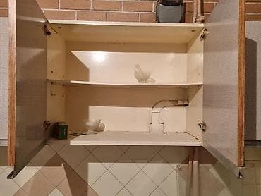 Окна и комплектующие: Кухонный гарнитур, Б/у, цвет - Серый, ДСП, Самовывоз — 3