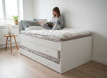 манеж кровать с матрасом: Односпальная кровать, Новый, С матрасом, длина - 195 см — 1