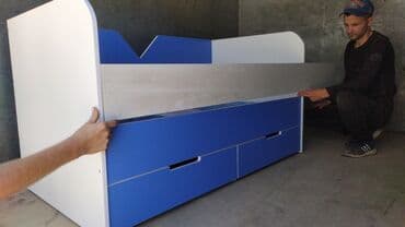 двухъярусные кровати для взрослых в бишкеке: Детская кровать в синем цвете для мальчиков и в розовом цвете для — 1