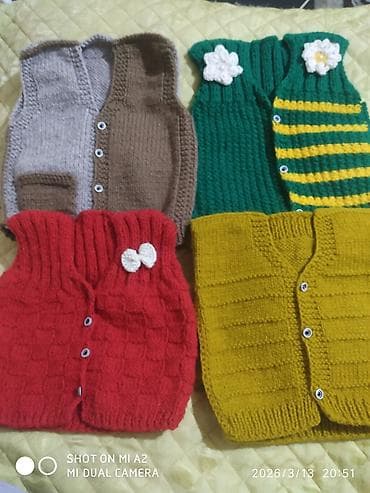 adidas бишкек фото: Вязаные детские жилеты ручной работы - Модели: классические жилетки — 1