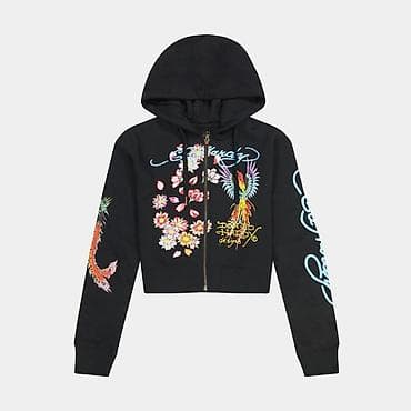 nike tech flece: Короткое худи на молнии Ed Hardy Оригинал с этикеткойни разу не — 1