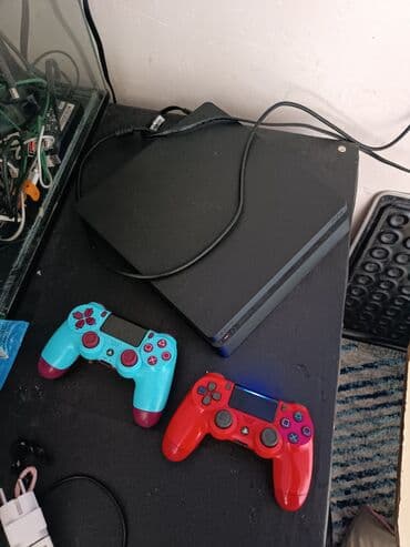 приставка ps4: Игровая консоль Sony PlayStation 4 Slim (чёрная) +1 диск (mortal — 3