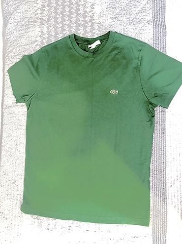 Личные вещи: Мужская футболка, S, Lacoste, Новый, цвет - Зеленый — 1