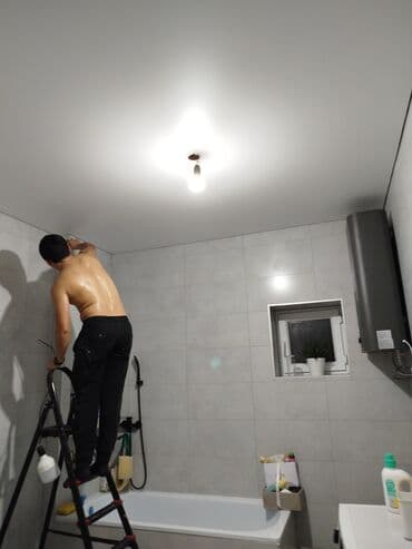 натожный потолок: Керме шыптар Жылтырак, Жылтырабаган, 3D потолоктор Кепилдиги, Акысыз консультация, Акысыз ченөө — 1