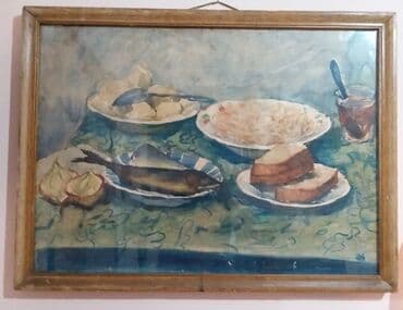 журналы об искусстве: Эстамп в багетной раме (54×75 см), автолитография, 1967 год. Художник — 1