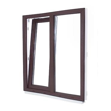 Окно ПВХ с ламинацией «под дерево», поворотно-откидная створка