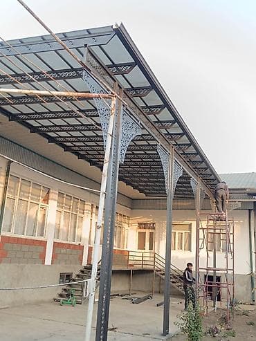 Күнөсканалар: Навес из металла с декоративной ковкой Описание: - Просторный навес lalafo.kg да — 3 Күнөсканалар: Навес из металла с декоративной ковкой Описание: - Просторный навес — 3