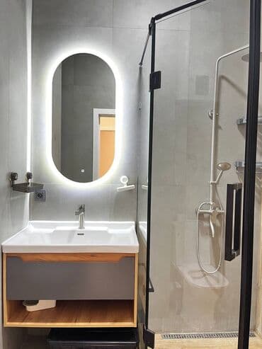 суточный квартира бишкек политех: 1 бөлмө, Душ кабинасы, Интернет, Wi-Fi, Кондиционер — 10