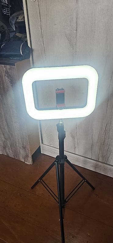 2500k: Светодиодный прямоугольный свет на штативе для фото/видео (Camera Ring — 4