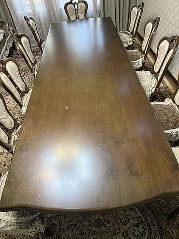 dinner table: Стол и стул для зала, цвет - Коричневый — 3
