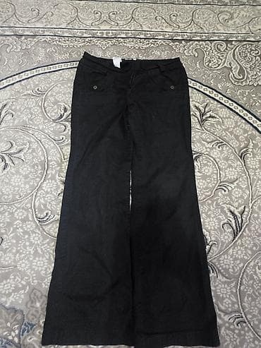 штаны клёш: Женские чёрные брюки-клёш - Цвет: чёрный - Посадка: средняя - Крой — 1