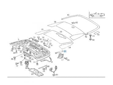 биндеры для переплета металлическими пружинами механические: Крыша Mercedes-Benz 1993 г., Б/у, Оригинал — 11