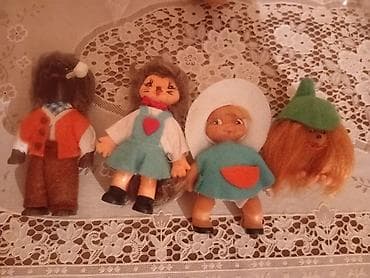 домики для грызунов: Игрушки винтажные ГДР, новые :Ёжик с трубкой, Кошечка,Девочка — 1