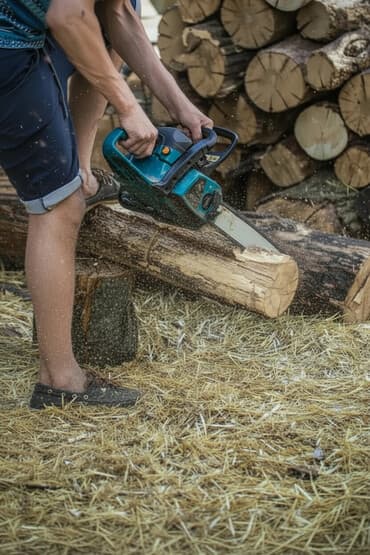 зимные сапоги: Услуги бензопилы — 1