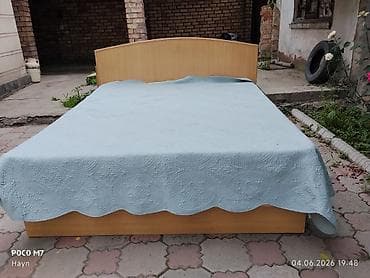 bunk bed: Двуспальная кровать, Б/у, С матрасом, длина - 200 см — 3