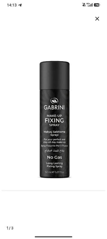 Жеке буюмдар: Спрей-фиксатор макияжа Gabrini Make-Up Fixing Spray - Назначение — 1