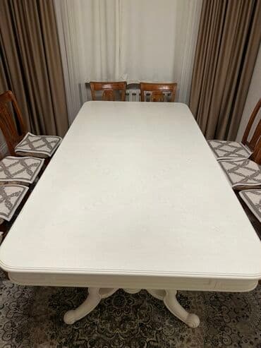 раздвижной обеденный стол: Стол для зала, Новый, Складной, Прямоугольный — 3