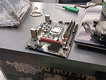 matrex 55: Материнская плата для ПК, Б/у, LGA1155, Micro-ATX — 2