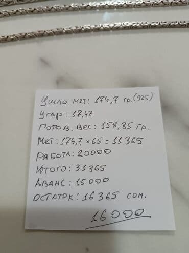 бонбоньерки из сухофруктов: Цепочка, Проба 925, Мужские, Б/у — 4