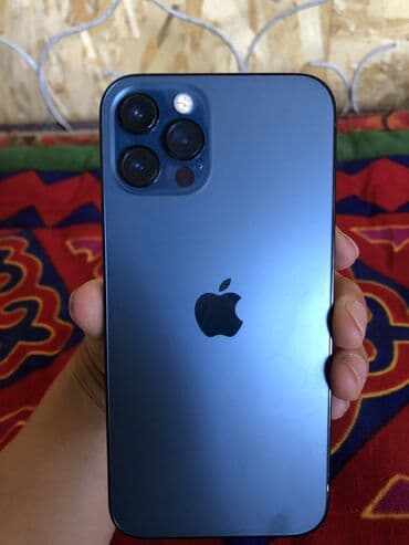 часы детские с сим картой: IPhone 12 Pro, Колдонулган, 128 ГБ, Көк, Каптама, 79 % — 2
