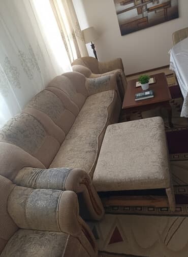 Комплект мягкой мебели, цвет - Бежевый