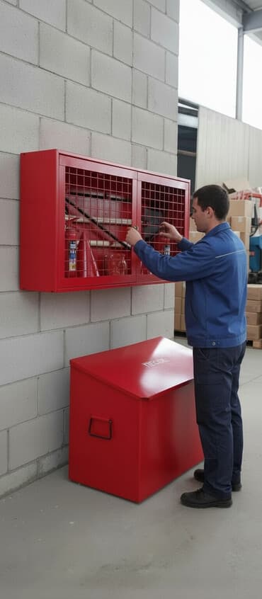 работа охран: Щит пожарный Россия покраска порошковая очень хорошего качества, с — 1